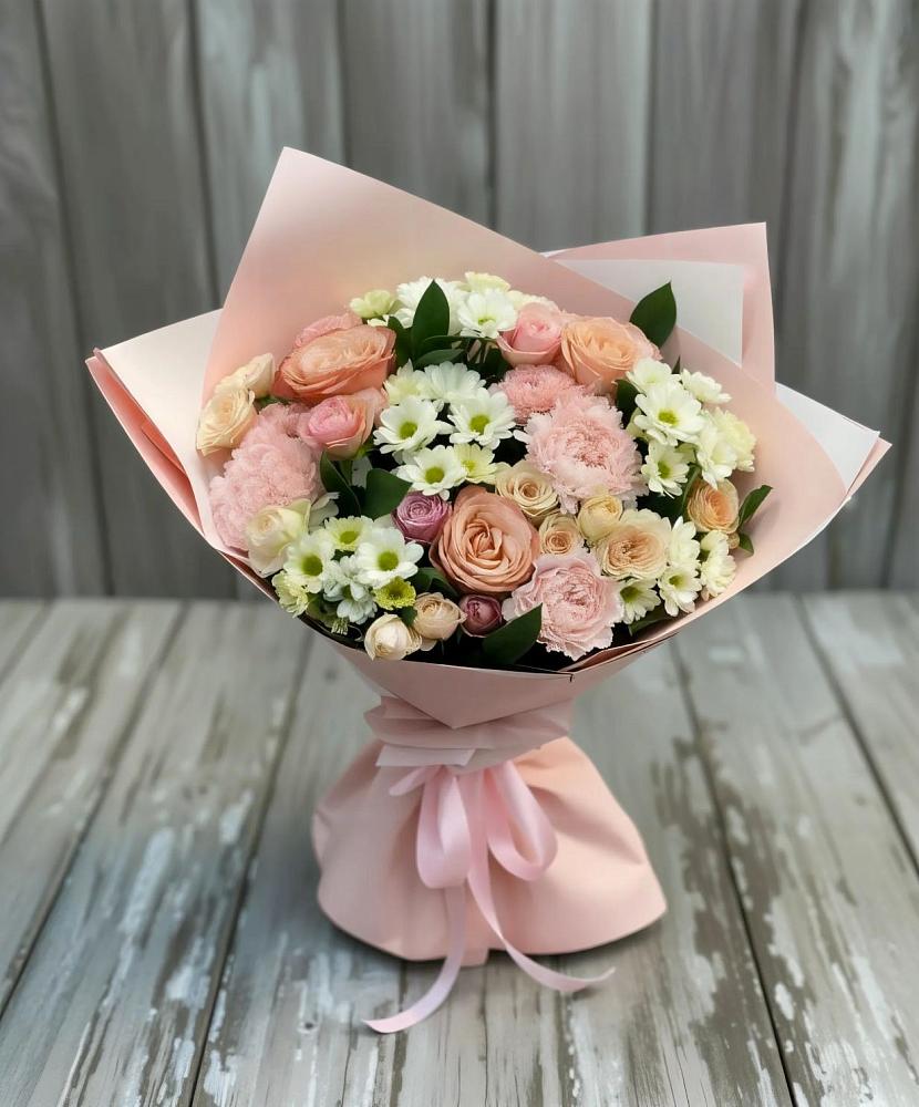 Букет цветов из: Гвоздики, Розы и Хризантемы в Фруктовом