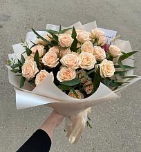 Букет Кремовые розы Латте #REPLACE_PRED# Фруктовом