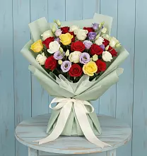 Букет цветов из:  Розы #REPLACE_PRED# Фруктовом
