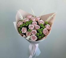 Букет цветов из:  Розы и Хризантемы #REPLACE_PRED# Фруктовом