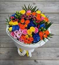 Букет цветов из:  Розы и Хризантемы #REPLACE_PRED# Фруктовом