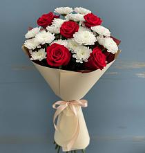 Букет цветов из:  Розы и Хризантемы в Фруктовом