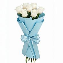 Букет 7 белых роз Проуд в Фруктовом