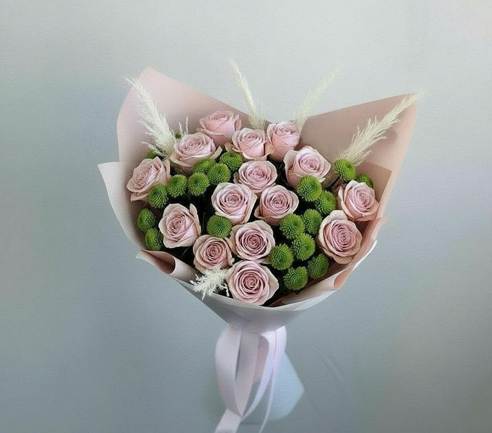 Букет цветов из: Розы и Хризантемы в Фруктовом