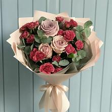 Букет цветов из:  Гвоздики и Розы #REPLACE_PRED# Фруктовом