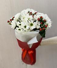 Букет цветов из:  Хризантемы #REPLACE_PRED# Фруктовом