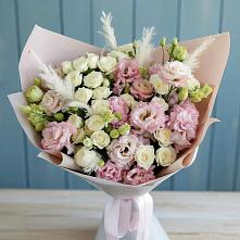 Букет цветов из:  Альстромерии и Розы в Фруктовом